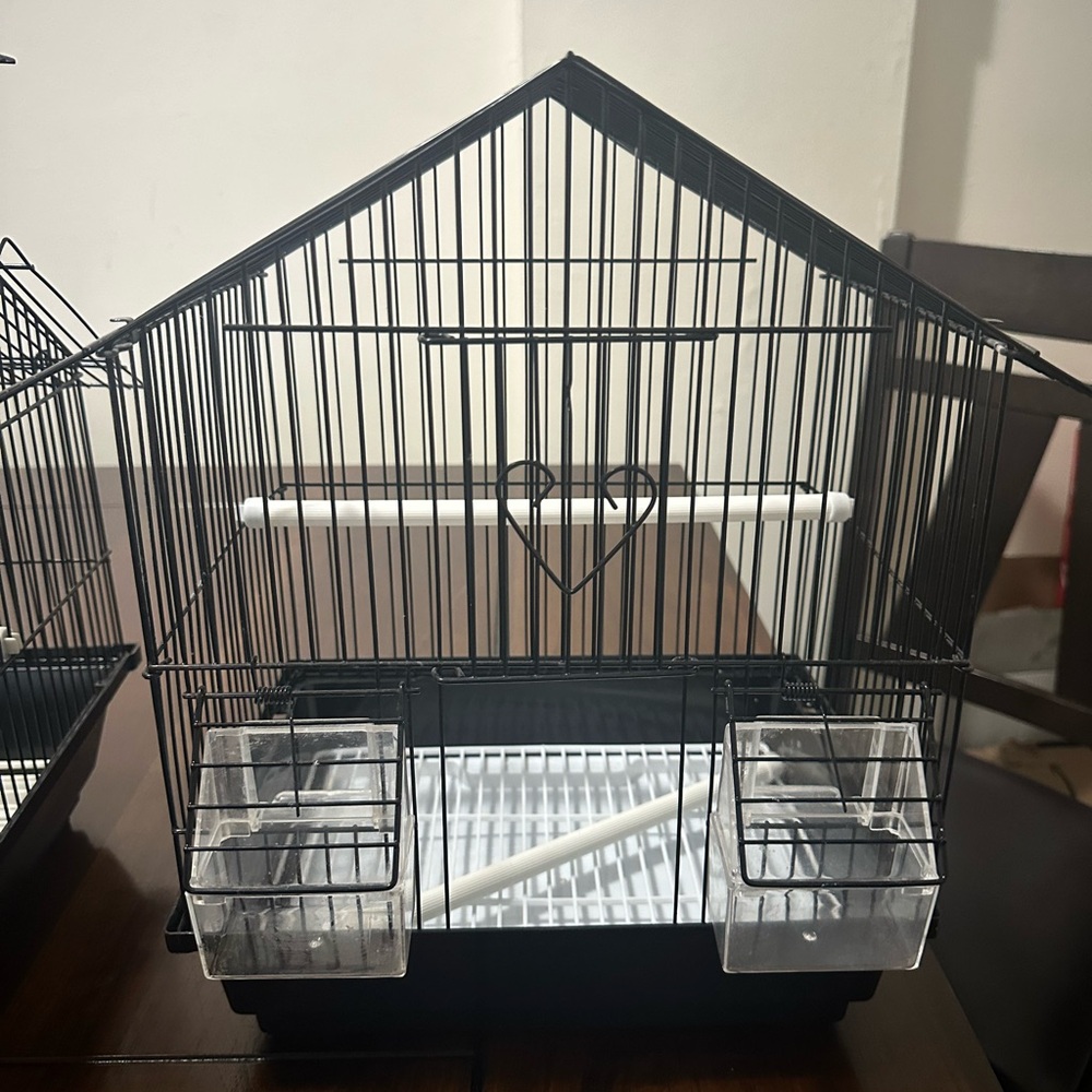 Black Bird Cage with Heart Design